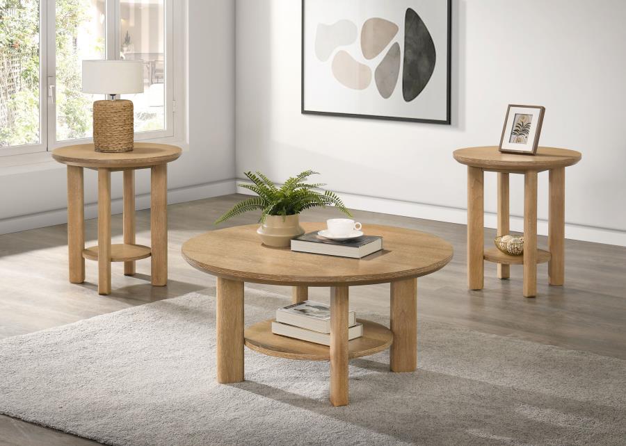 Ottowa - Round Wood Coffee Table Set – Table Sets by Coaster Fine Furniture at Furniture Wholesale Plus , Nashville furniture store