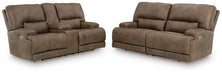 Beckley Place - 2 Pc. - Power Reclining Sofa And Loveseat - Earth – Reclining Sofas & Loveseats by Signature Design by Ashley® at Furniture Wholesale Plus , Nashville furniture store