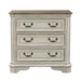 Magnolia Manor - 3 Drawer Bedside Chest With Charging Station - Antique White – Bedside Chests by Liberty Furniture at Furniture Wholesale Plus , Nashville furniture store