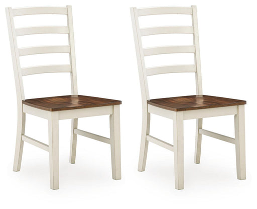 Brinfern - Dining Room Side Chair (Set of 2) - Brown / Antique White – Chair Sets by Signature Design by Ashley® at Furniture Wholesale Plus , Nashville furniture store