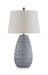 Kaidins - Ceramic Table Lamp - White / Blue – Table Lamps by Signature Design by Ashley® at Furniture Wholesale Plus , Nashville furniture store