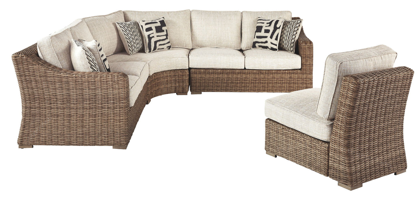 Beachcroft - Sectional Lounge Set – 5 Piece Outdoor Sets by Signature Design by Ashley® at Furniture Wholesale Plus , Nashville furniture store