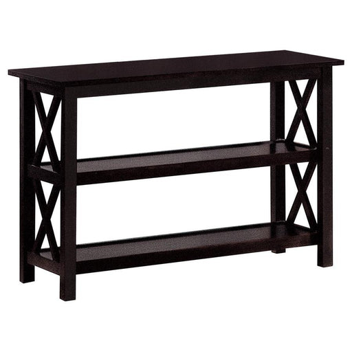 Rachelle - 2-Shelf Wood Entryway Console Table - Deep Merlot – Console Tables by CoasterEssence at Furniture Wholesale Plus , Nashville furniture store