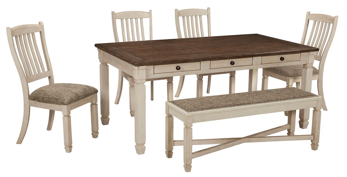 Bolanburg - Rectangular Dining Table Set - Premium 5 Piece Dining Room Sets from Signature Design by Ashley® - Just $1298! Shop now at Furniture Wholesale Plus  We are the best furniture store in Nashville, Hendersonville, Goodlettsville, Madison, Antioch, Mount Juliet, Lebanon, Gallatin, Springfield, Murfreesboro, Franklin, Brentwood