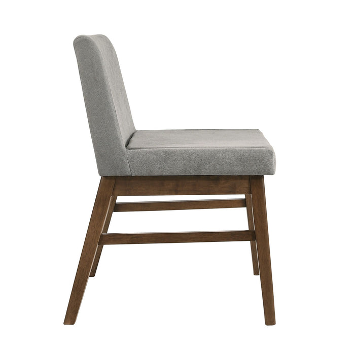 Weston - Upholstery Side Chair (Set of 2) - Walnut With Smoke Fabric – Chair Sets by Elements International at Furniture Wholesale Plus , Nashville furniture store