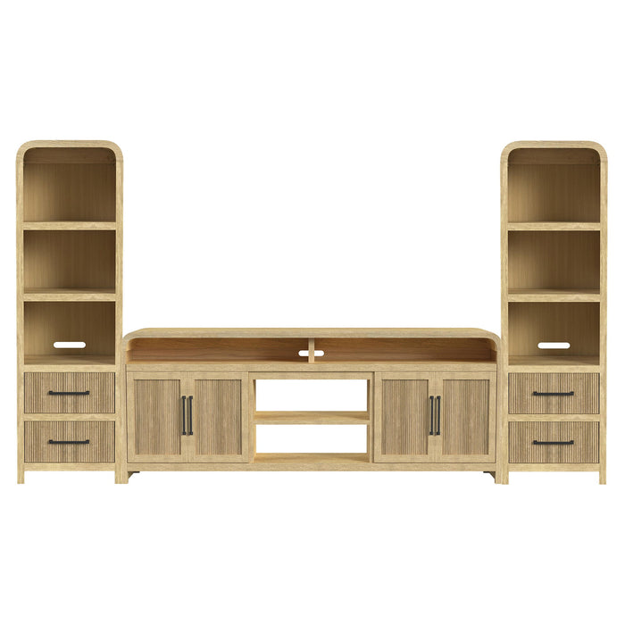 Ridgemont - 3 Piece Entertainment Unit With 82" TV Console – Entertainment Centers by Elements International at Furniture Wholesale Plus , Nashville furniture store