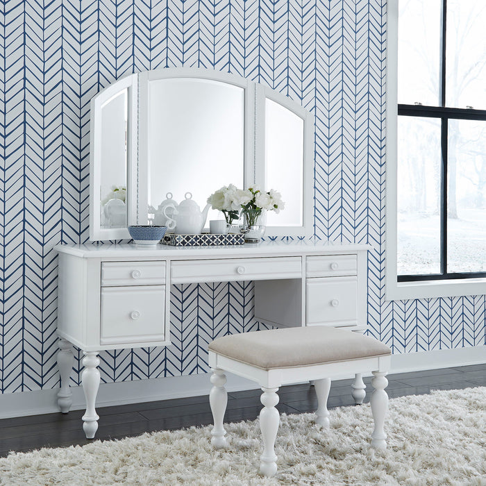 Summer House - 3 Piece Vanity Set - Oyster White – Vanity Sets by Liberty Furniture at Furniture Wholesale Plus , Nashville furniture store