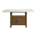 Carmela - Rectangular Counter Table With Marble Top - Brown / White – Counter Tables by Elements International at Furniture Wholesale Plus , Nashville furniture store