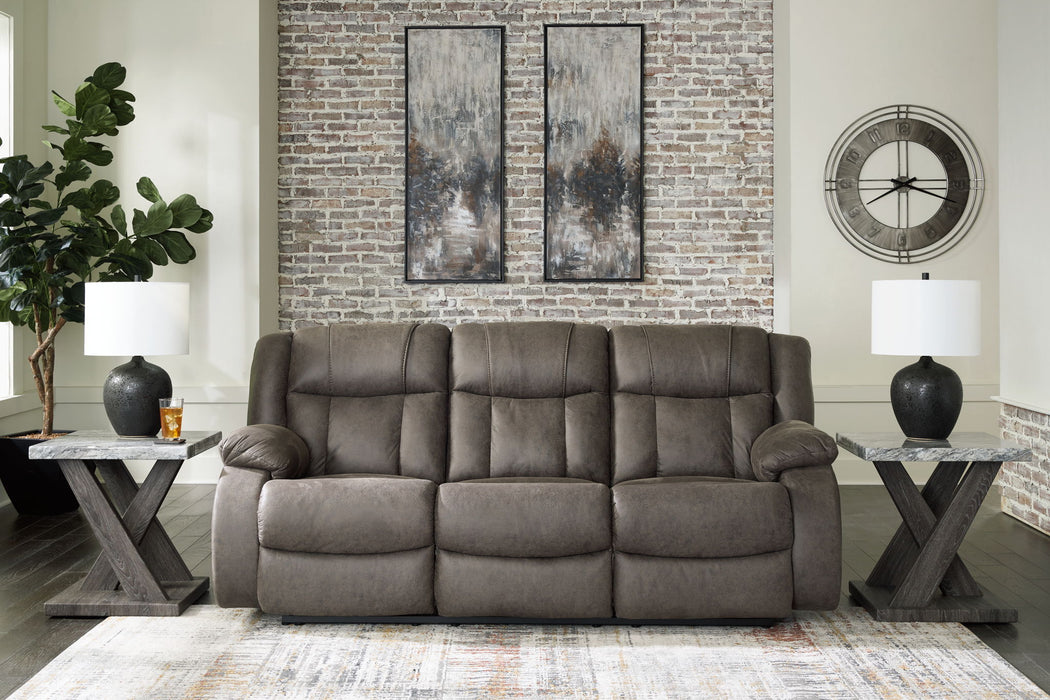 First Base - Reclining Sofa - Gunmetal – Reclining Sofas by Signature Design by Ashley® at Furniture Wholesale Plus , Nashville furniture store