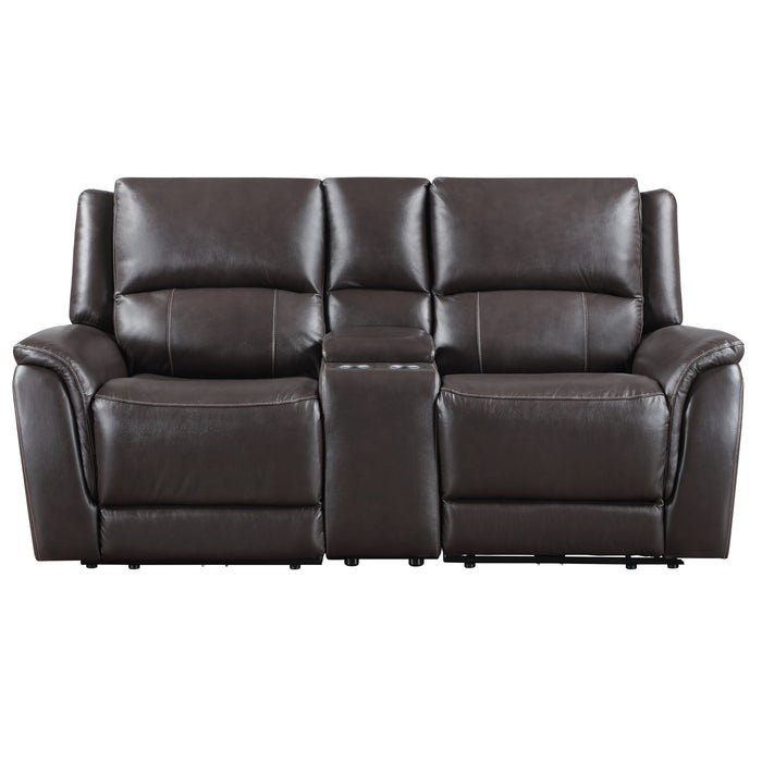 Alexandria - Power Reclining Console Loveseat – Reclining Loveseats by Steve Silver Furniture at Furniture Wholesale Plus , Nashville furniture store