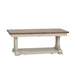Farmhouse Reimagined - Rectangular Cocktail Table - Antique White / Chestnut Tops – Cocktail Tables by Liberty Furniture at Furniture Wholesale Plus , Nashville furniture store