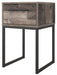 Neilsville - One Drawer Night Stand - Black / Gray – Accent Nightstands by Signature Design by Ashley® at Furniture Wholesale Plus , Nashville furniture store