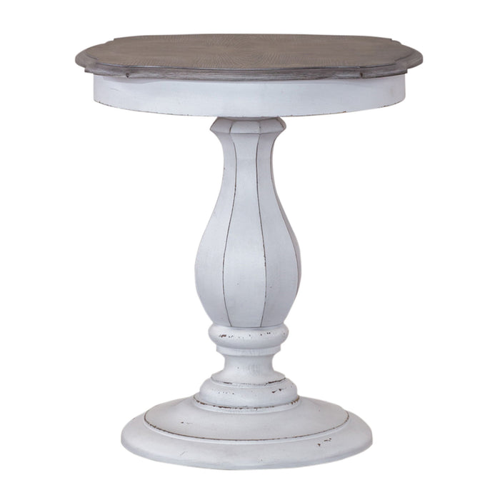 Magnolia Manor - Round Accent Table - Antique White – Accent Tables by Liberty Furniture at Furniture Wholesale Plus , Nashville furniture store