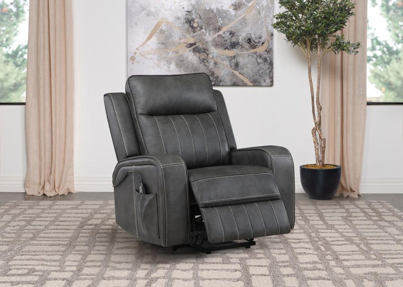 Raelynn - Upholstered Track Arm Recliner – Reclining Chairs by Coaster Fine Furniture at Furniture Wholesale Plus , Nashville furniture store