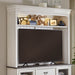 Allyson Park - Entertainment Hutch - Wirebrushed White / Charcoal – Hutches by Liberty Furniture at Furniture Wholesale Plus , Nashville furniture store
