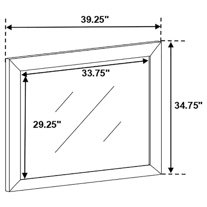 Briana - Dresser Mirror - Black – Mirrors by CoasterEssence at Furniture Wholesale Plus , Nashville furniture store