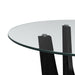 Oregon - Round Table With Glass Top – Counter Tables by Elements International at Furniture Wholesale Plus , Nashville furniture store