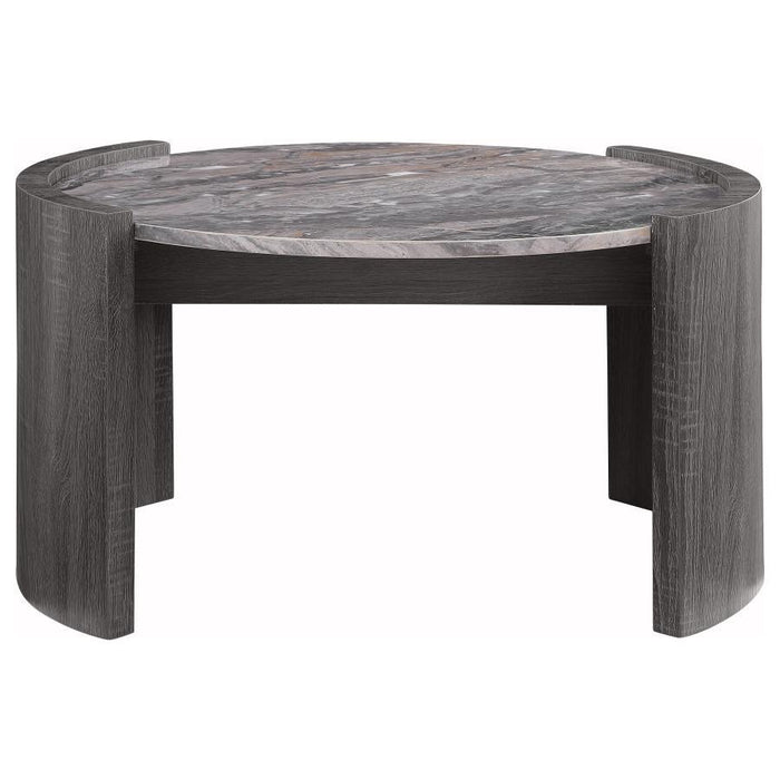 Gladstone - Round Faux Marble Top Table – End Tables by Coaster Fine Furniture at Furniture Wholesale Plus , Nashville furniture store