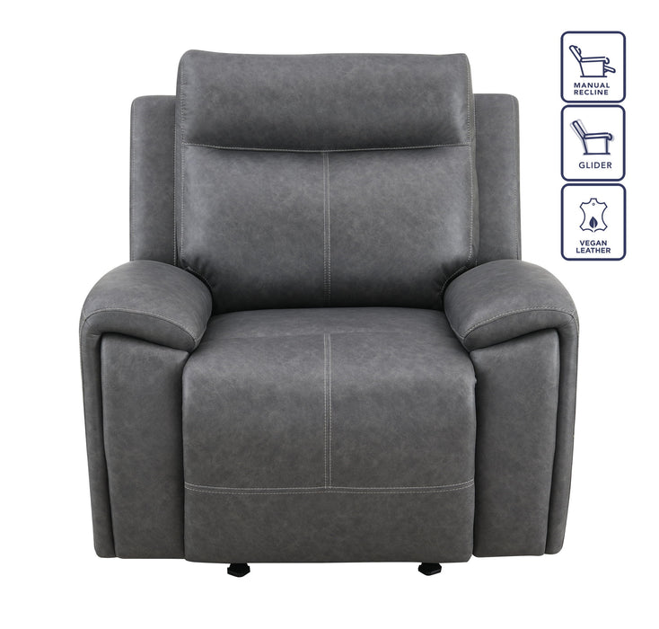Gaston - Manual Recliner - Gray – Reclining Chairs by Steve Silver Furniture at Furniture Wholesale Plus , Nashville furniture store