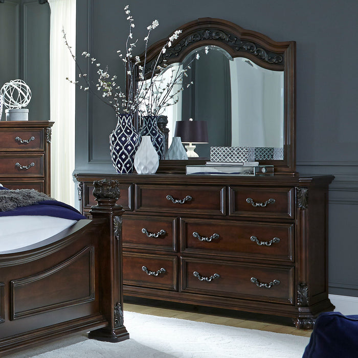 Messina Estates - Dresser & Mirror - Dark Brown – Dresser & Mirror by Liberty Furniture at Furniture Wholesale Plus , Nashville furniture store
