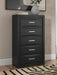 Stabotta - Five Drawer Chest - Black – Accent Chests by Signature Design by Ashley® at Furniture Wholesale Plus , Nashville furniture store