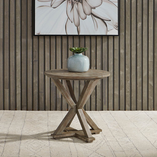 Parkland Falls - Round End Table - Weathered Taupe – End Tables by Liberty Furniture at Furniture Wholesale Plus , Nashville furniture store