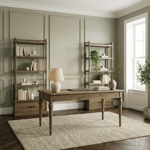 Hickory Grove - 3 Piece Desk Set - Heirloom Brown – 3 Piece Home Office Sets by Liberty Furniture at Furniture Wholesale Plus , Nashville furniture store