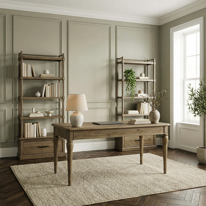 Hickory Grove - 3 Piece Desk Set - Heirloom Brown – 3 Piece Home Office Sets by Liberty Furniture at Furniture Wholesale Plus , Nashville furniture store
