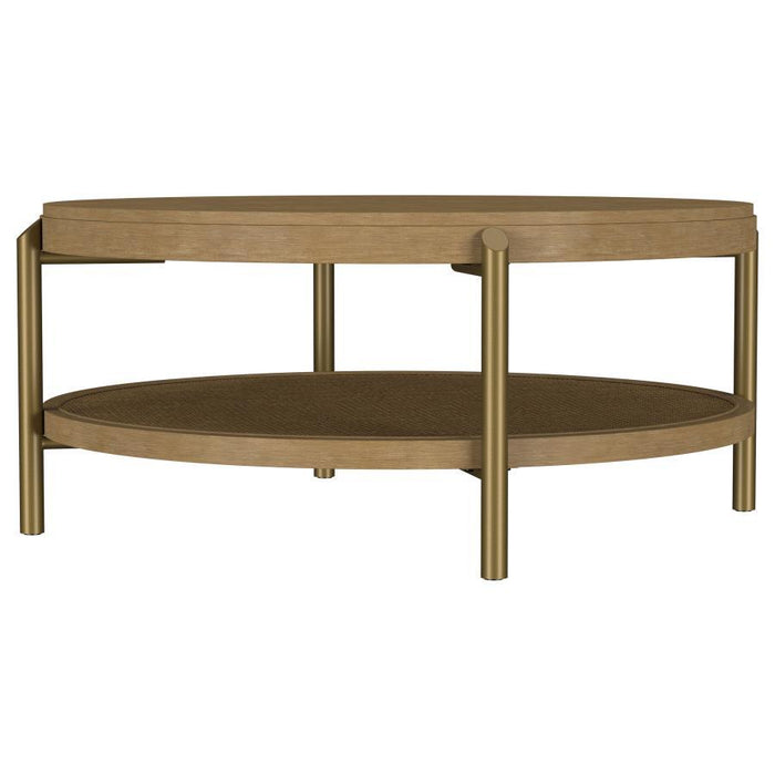 Arini - Round Coffee Table With Storage Shelf – Coffee Tables by Coaster Fine Furniture at Furniture Wholesale Plus , Nashville furniture store