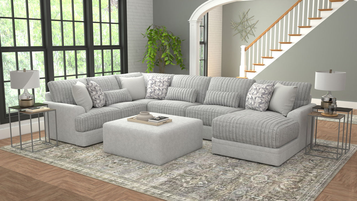 Titan - Sectional With Comfort Coil Seating, Cocktail Ottoman And Accent Pillows Included – 2 Piece Living Room Sets by Jackson at Furniture Wholesale Plus , Nashville furniture store