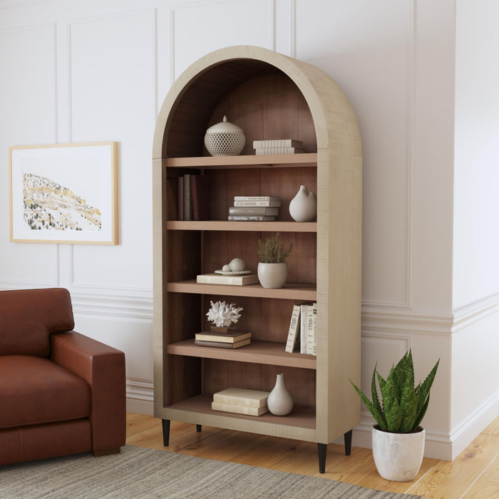 Calliope - Bookcase - Natural – Standard Bookcases by Elements International at Furniture Wholesale Plus , Nashville furniture store