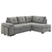 Roanne - Fabric Upholstered Sleeper Sectional Sofa - Gray – Sleeper Sectionals by Coaster Fine Furniture at Furniture Wholesale Plus , Nashville furniture store
