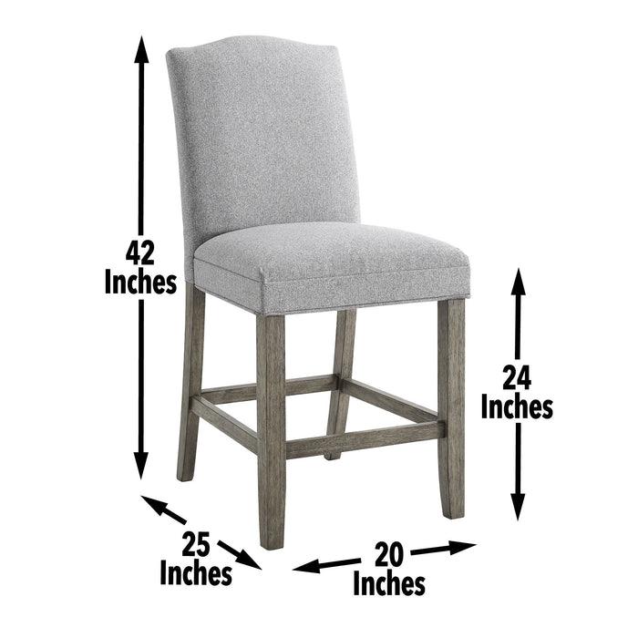 Grayson - Counter Chair (Set of 2) - Gray – Chair Sets by Steve Silver Furniture at Furniture Wholesale Plus , Nashville furniture store