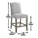 Grayson - Counter Chair (Set of 2) - Gray – Chair Sets by Steve Silver Furniture at Furniture Wholesale Plus , Nashville furniture store