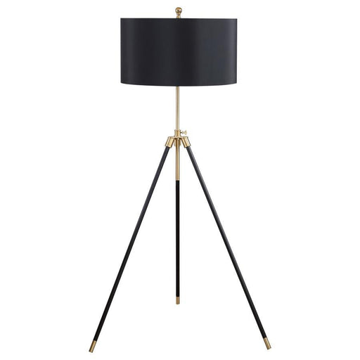 Zabka - Drum Shade Metal Tripod Floor Lamp - Black - Premium Floor Lamps from CoasterEveryday - Just $219! Shop now at Furniture Wholesale Plus  We are the best furniture store in Nashville, Hendersonville, Goodlettsville, Madison, Antioch, Mount Juliet, Lebanon, Gallatin, Springfield, Murfreesboro, Franklin, Brentwood