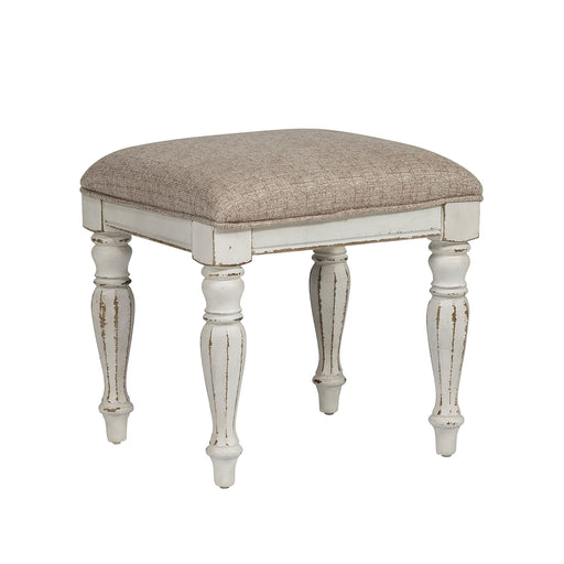 Magnolia Manor - Vanity Stool - Antique White – Vanity Stools by Liberty Furniture at Furniture Wholesale Plus , Nashville furniture store