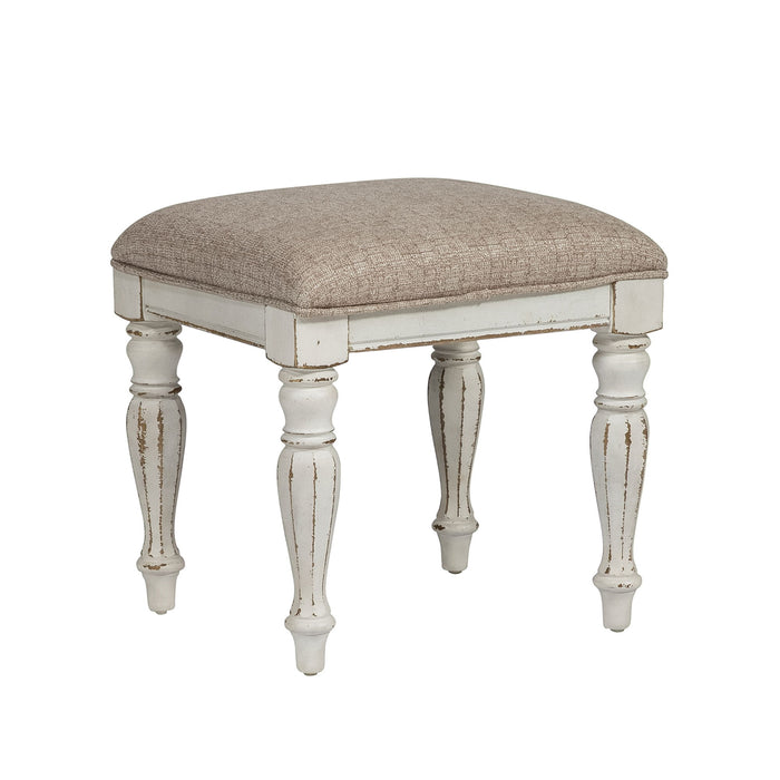 Magnolia Manor - Vanity Stool - Antique White – Vanity Stools by Liberty Furniture at Furniture Wholesale Plus , Nashville furniture store