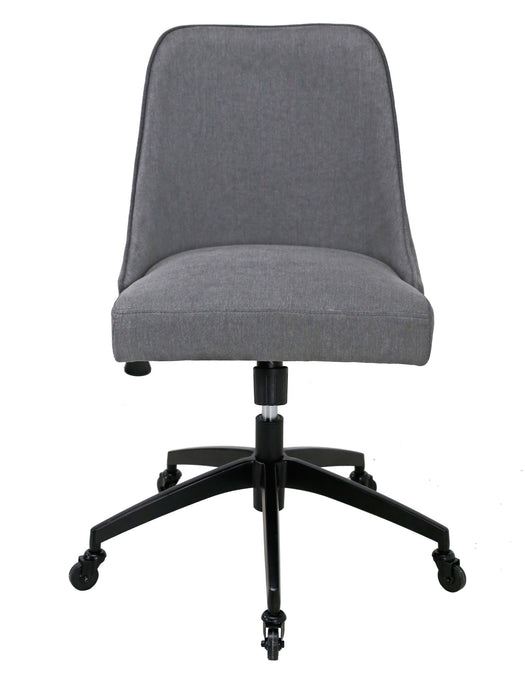 Kinsley - Swivel Upholstered Desk Chair - Dark Gray – Swivel Chairs by Steve Silver Furniture at Furniture Wholesale Plus , Nashville furniture store