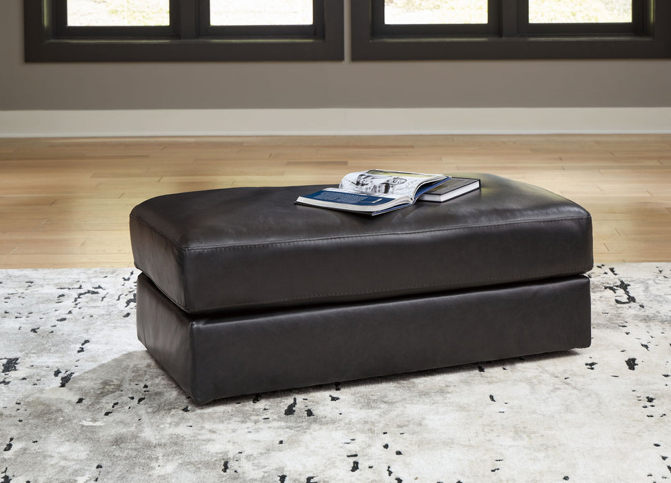 Amiata - Ottoman - Onyx – Upholstered Ottomans by Signature Design by Ashley® at Furniture Wholesale Plus , Nashville furniture store