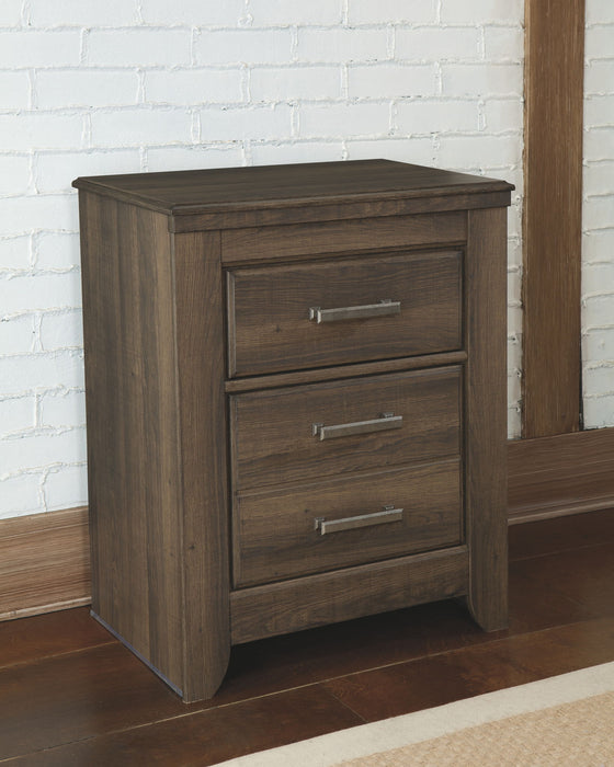 Juararo - Two Drawer Night Stand - Dark Brown – Accent Nightstands by Signature Design by Ashley® at Furniture Wholesale Plus , Nashville furniture store
