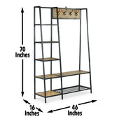 Hampton - Hall Tree - Dark Brown – Hall Trees by Steve Silver Furniture at Furniture Wholesale Plus , Nashville furniture store