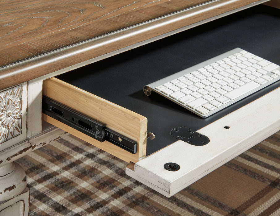 Realyn - Home Office L Shaped Desk - White / Brown – Computer Desks by Signature Design by Ashley® at Furniture Wholesale Plus , Nashville furniture store