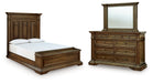 Frantanna - 3 Pc. - Queen Panel Storage Bed, Dresser And Mirror - Brown – 3 Piece Bedroom Sets by Signature Design by Ashley® at Furniture Wholesale Plus , Nashville furniture store
