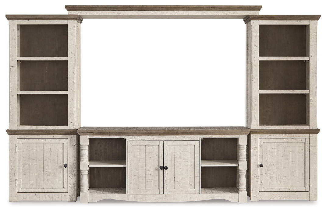 Havalance - 4 Pc. - Entertainment Center - 67" TV Stand - Brown / Beige – Entertainment Centers by Signature Design by Ashley® at Furniture Wholesale Plus , Nashville furniture store