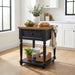 Heritage - Chopping Block Island With Casters - Oak Brown And Black – Islands by Elements International at Furniture Wholesale Plus , Nashville furniture store