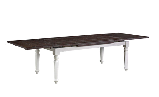 Mountain Retreat - Dining Table - Dark Mocha & Antique White - Premium Dining Tables from Emerald Home - Just $869! Shop now at Furniture Wholesale Plus  We are the best furniture store in Nashville, Hendersonville, Goodlettsville, Madison, Antioch, Mount Juliet, Lebanon, Gallatin, Springfield, Murfreesboro, Franklin, Brentwood