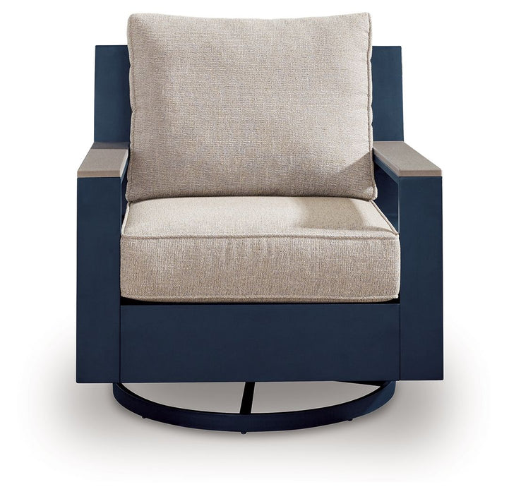 East Beach - Swivel Glider Chair With Cushion - Blue – Swivel Chairs by Signature Design by Ashley® at Furniture Wholesale Plus , Nashville furniture store