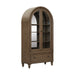 Americana Farmhouse - Arched Display Cabinet - Dusty Taupe – Display Cabinets by Liberty Furniture at Furniture Wholesale Plus , Nashville furniture store