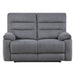 Cozy - Manual Recliner Loveseat - Gray – Reclining Loveseats by Steve Silver Furniture at Furniture Wholesale Plus , Nashville furniture store