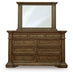 Frantanna - 3 Pc. - Queen Panel Storage Bed, Dresser And Mirror - Brown – 3 Piece Bedroom Sets by Signature Design by Ashley® at Furniture Wholesale Plus , Nashville furniture store